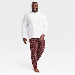 NWT Goodfellows Men's Big & Tall 2pc Plaid Joggers & Long Sleeve Shirt Set
